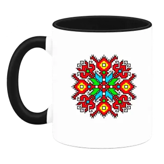 Българска шевица „Елбетица – Космически кръговрат“ върху Чаша