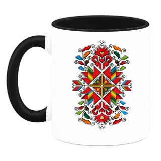 Българска шевица „Цъфтящо дърво на живота“ върху Чаша