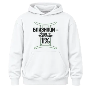 Близнаци с ниво на търпение 1% върху Худи