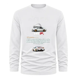 Nissan 240SX с ниска стойка върху Тениска с дълъг ръкав