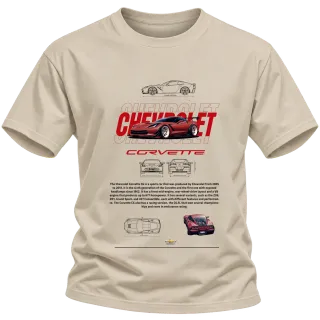 Chevrolet Corvette класика върху Тениска