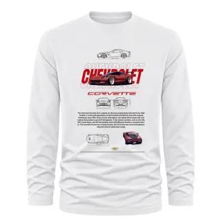 Chevrolet Corvette класика върху Тениска с дълъг ръкав