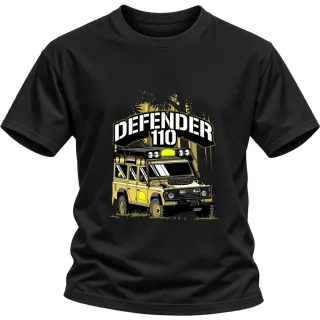 Defender 110 офроуд приключение върху Тениска