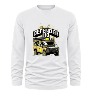 Defender 110 офроуд приключение върху Тениска с дълъг ръкав