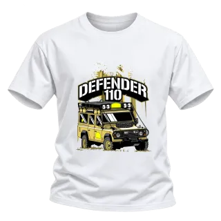 Defender 110 офроуд приключение върху Тениска