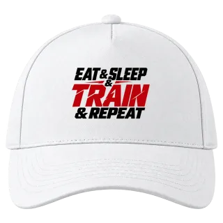 eat and sleep TRAIN and repeat върху Шапка