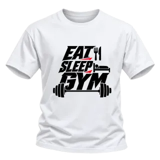 fat sleep gym върху Тениска