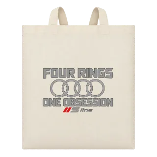 Four Rings One Obsession Audi върху Чанта