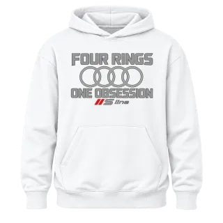 Four Rings One Obsession Audi върху Худи