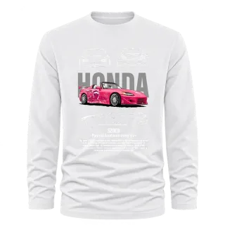 Honda S2000 в розово върху Тениска с дълъг ръкав
