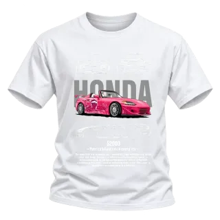 Honda S2000 в розово върху Тениска