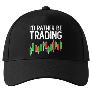 I'D RATHER BE TRADING върху Шапка