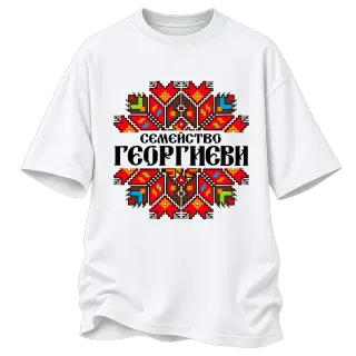 Коледен дизайн с български шевици върху Овърсайз