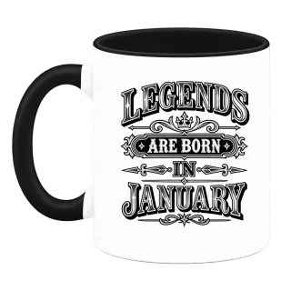 LEGENDS ARE BORN IN JANUARY върху Чаша