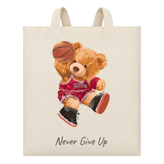 Мече баскетболист Never Give Up върху Чанта