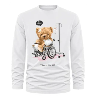 Мече Be Patient Time Heals върху Тениска с дълъг ръкав