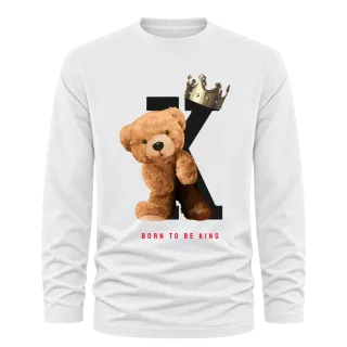 Мече Born to be King върху Тениска с дълъг ръкав