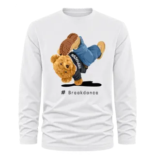 Мече breakdance върху Тениска с дълъг ръкав