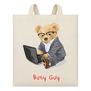 Мече Busy Guy върху Чанта