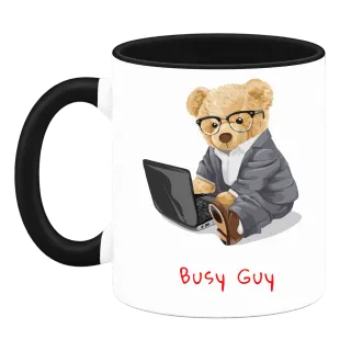 Мече Busy Guy върху Чаша