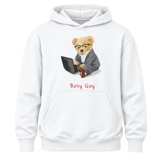 Мече Busy Guy върху Худи