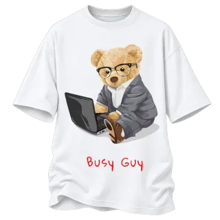Мече Busy Guy върху Овърсайз