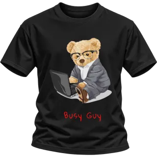 Мече Busy Guy върху Тениска