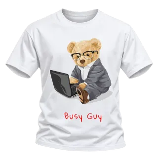 Мече Busy Guy върху Тениска