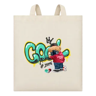 Мече Cool графит върху Чанта