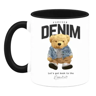 Мече DENIM върху Чаша