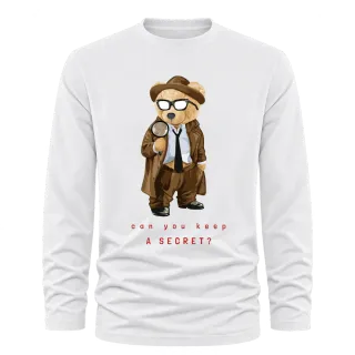 Мече детектив Keep a secret върху Тениска с дълъг ръкав