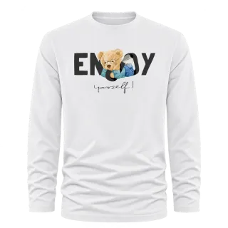 Мече Enjoy Yourself върху Тениска с дълъг ръкав