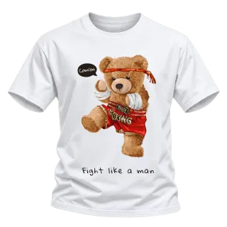 Мече Fight like a man върху Тениска