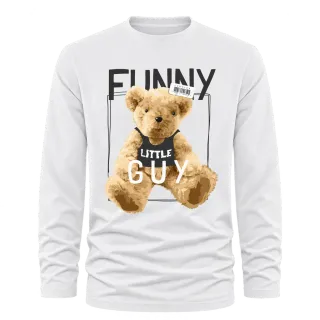 Мече Funny Little Guy върху Тениска с дълъг ръкав