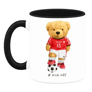 Мече футболист #kcik off върху Чаша