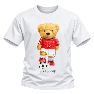 Мече футболист #kcik off върху Тениска