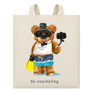 Мече Go Snorkeling върху Чанта