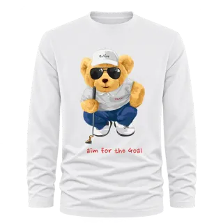 Мече голфър Aim for the goal върху Тениска с дълъг ръкав