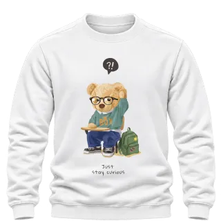 Мече Just Stay Curious върху Блуза