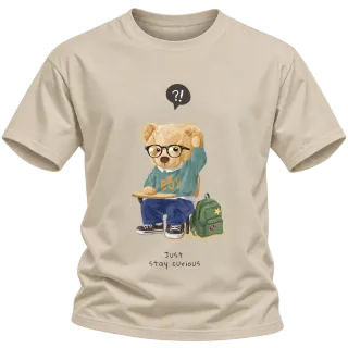 Мече Just Stay Curious върху Тениска