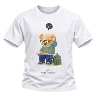 Мече Just Stay Curious върху Тениска