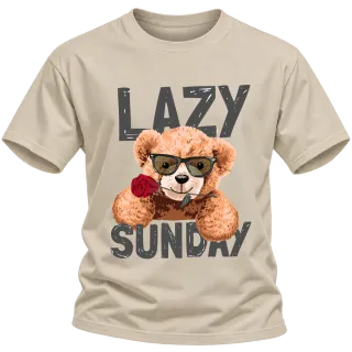 Мече Lazy Sunday върху Тениска