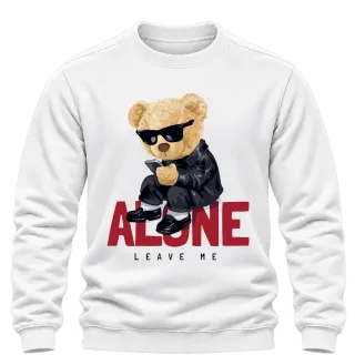 Мече Leave me ALONE върху Блуза