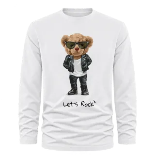 Мече Lets Rock върху Тениска с дълъг ръкав