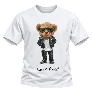 Мече Lets Rock върху Тениска