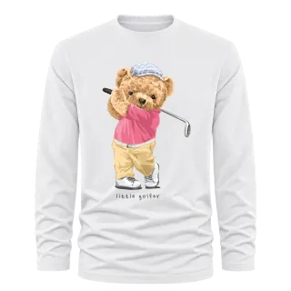 Мече little golfer върху Тениска с дълъг ръкав