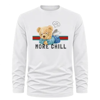 Мече More Chill върху Тениска с дълъг ръкав