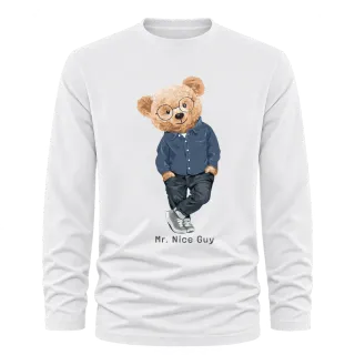 Мече Mr. Nice Guy върху Тениска с дълъг ръкав