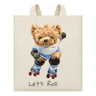 Мече на ролери Let's Roll върху Чанта