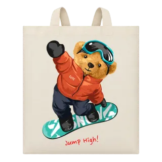 Мече на сноуборд Jump high върху Чанта